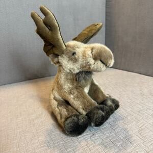 Viahart Stuffed Moose Animal Plush Realistic Soft Cute Sitting